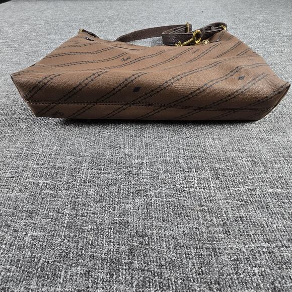 Fossil Women's Kinley Crossbody Bag ZB1643 Two Tone Brown Diagonal - Picture 8 of 15